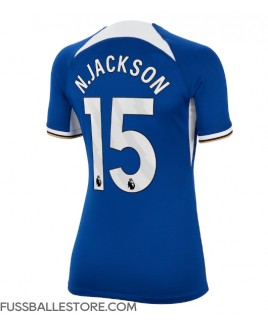 Günstige Chelsea Nicolas Jackson #15 Heimtrikot Damen 2023-24 Kurzarm